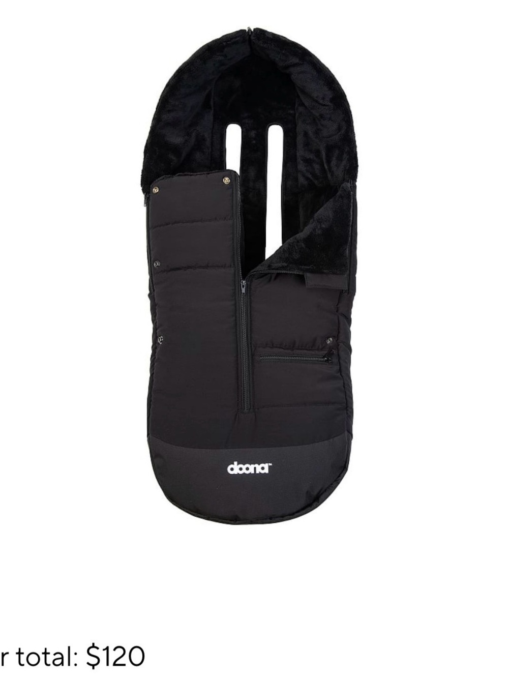 Doona Black Quilted Footmuff